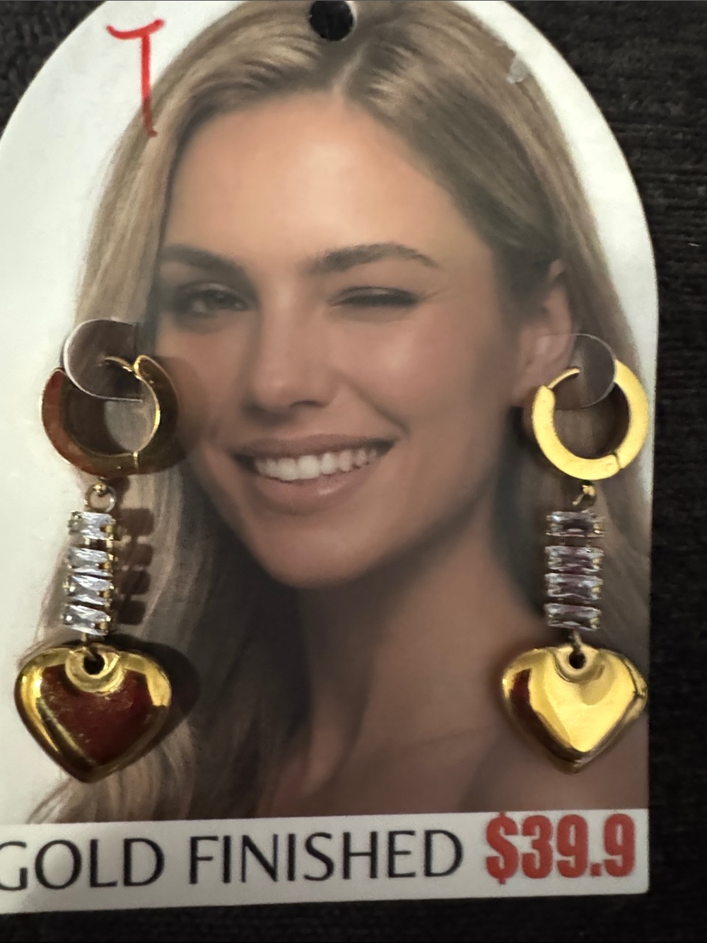 Stainless steel Heart Drop Earrings - Women Jewelry
